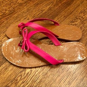 Kate Spade Pink Leather Sandal Flip Flop New 8.5